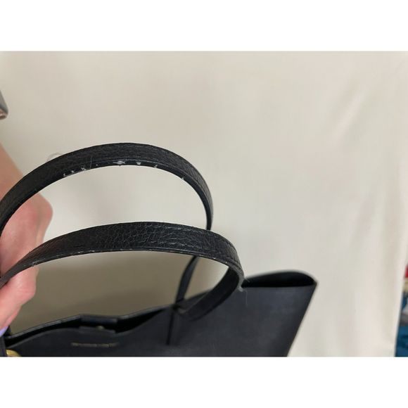 Alexander McQueen Gold Skull Black Leather Shopper Travel Tote Bag - Picture 8 of 13